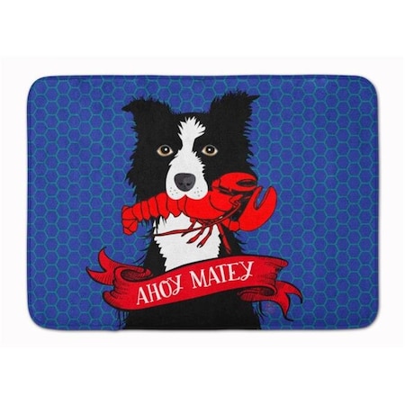 Carolines Treasures Carolines Treasures VHA3011RUG Ahoy Matey Nautical Border Collie Machine Washable Memory Foam Mat VHA3011RUG
